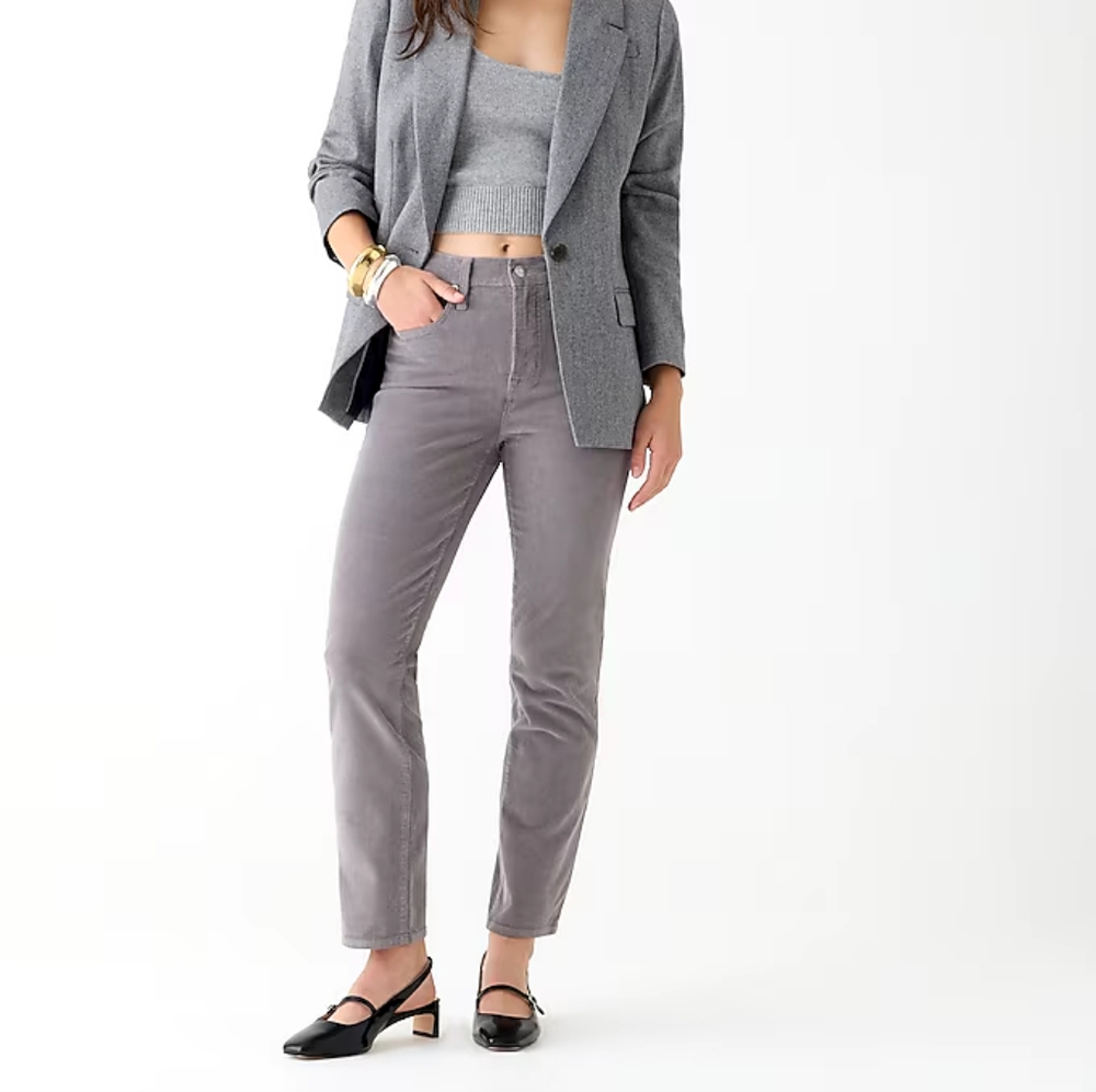 J. Crew Vintage Slim Straight Corduroy Pant Gray 28 NWT Sold Out